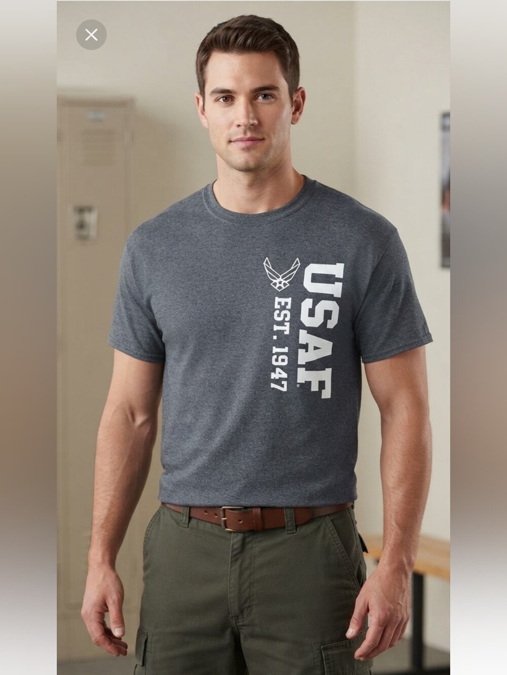 Gildan Men's Blue Short Sleeve Graphic Tee Size XL - USAF
